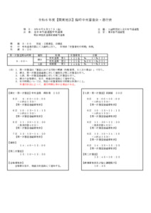 令和６年度【関東地区】臨時中央審査会進行表